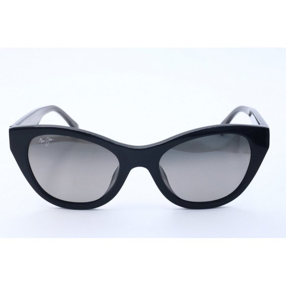 Maui Jim CAPRI MJ 820-02N Black Cat Eye Sunglasses Gray Polarized Lenses (A) main image 6